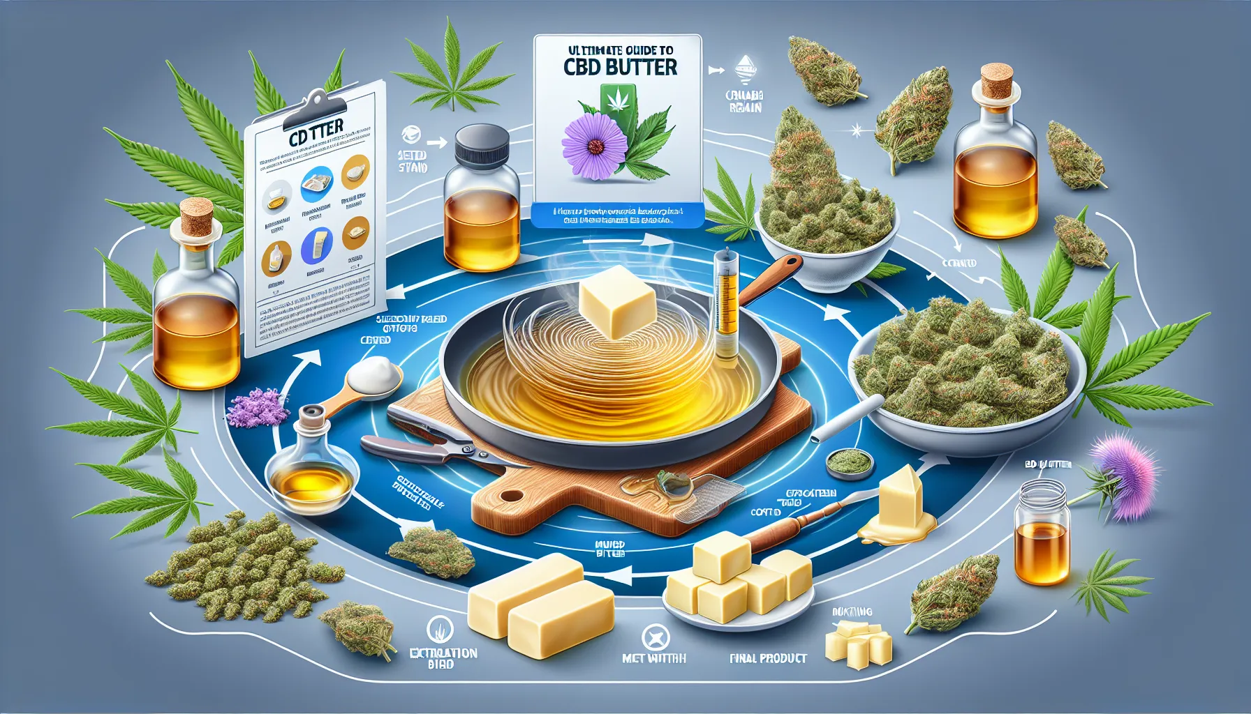 Guide visuel sur la fabrication du beurre de CBD.